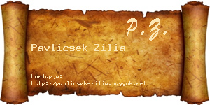 Pavlicsek Zilia névjegykártya
